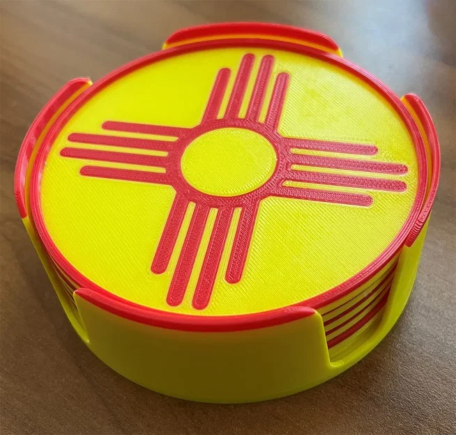 Đồ lót ly chủ đề New Mexico với biểu tượng và ớt - Image 2