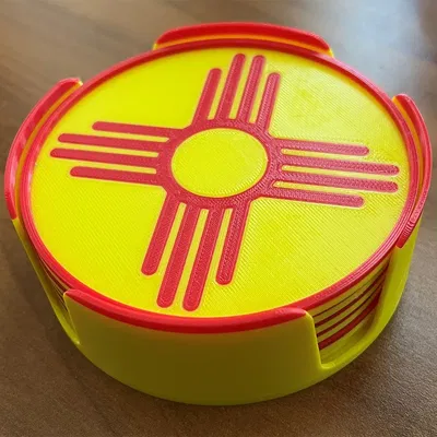 Đồ lót ly chủ đề New Mexico với biểu tượng và ớt