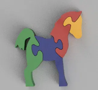 Mô Hình Ngựa Xếp Hình Sở Thú Trong Mơ - Image 1