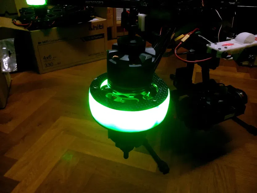 Giá đỡ động cơ Carbon Core 55mm với đèn LED tulip - Image 3