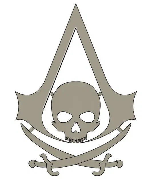 Nghệ thuật treo tường biểu tượng Assassin's Creed Black Flag - Image 2