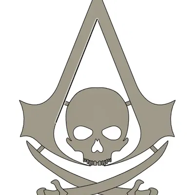Nghệ thuật treo tường biểu tượng Assassin's Creed Black Flag