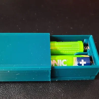 Bộ pin AA hai chiều với nắp trượt tùy chọn