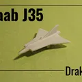 Mô hình J35 Draken micro jet fighter in tại chỗ - Thumbnail 1