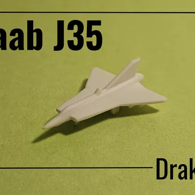 Mô hình J35 Draken micro jet fighter in tại chỗ