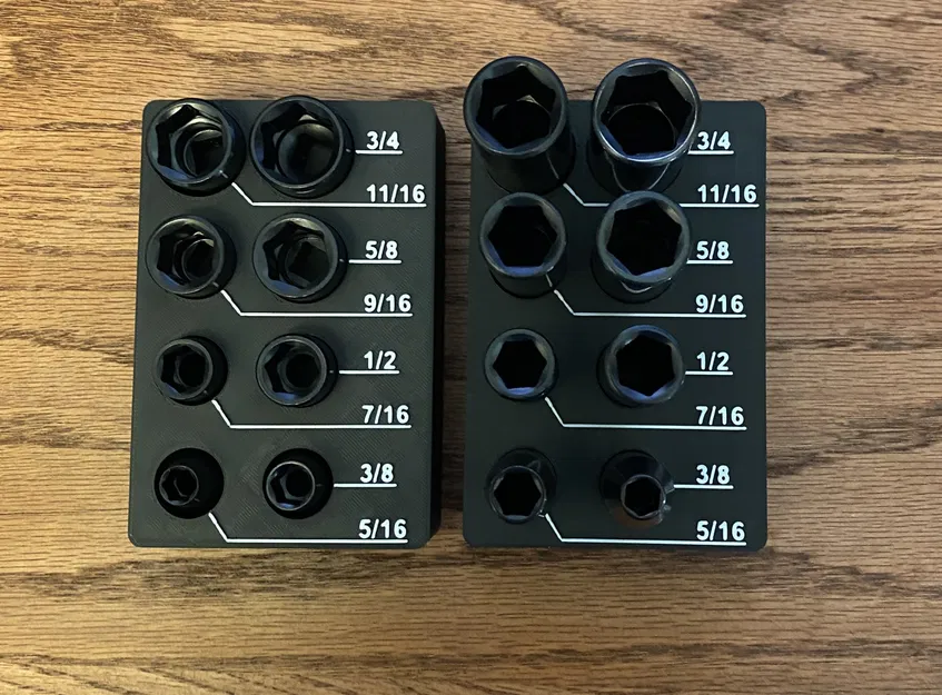 Tổ chức bộ socket tác động 3/8" Dr theo kiểu Gridfinity - Image 1