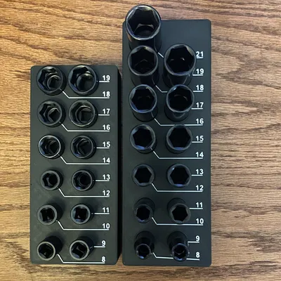 Tổ chức bộ socket 3/8" Dr Impact theo Gridfinity