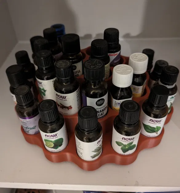 Giá đỡ dầu thơm xoay Lazy Susan cho 32 chai - Image 1