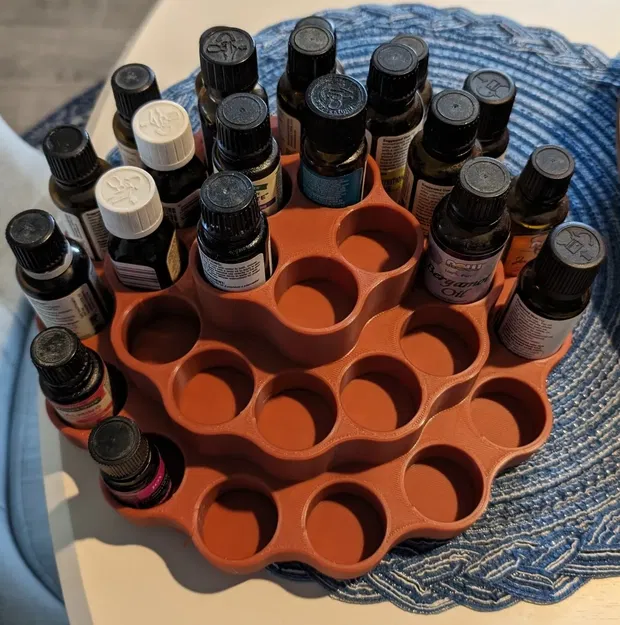 Giá đỡ dầu thơm xoay Lazy Susan cho 32 chai - Image 2