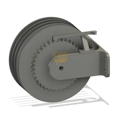 Cơ chế nâng giá phơi đồ bằng pully và tời