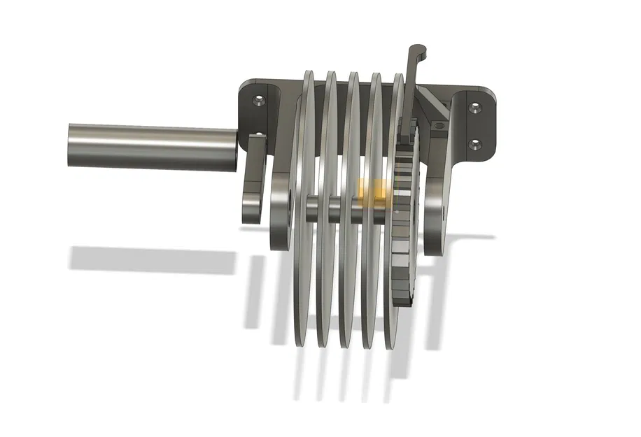 Cơ chế nâng giá phơi đồ bằng pully và tời - Image 3