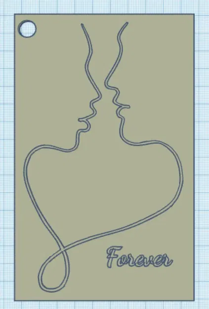 Móc khóa đôi dễ thương và đơn giản - Image 1