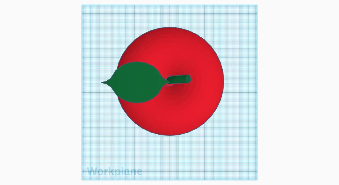 Mô hình táo 3D từ Tinkercad - Image 2