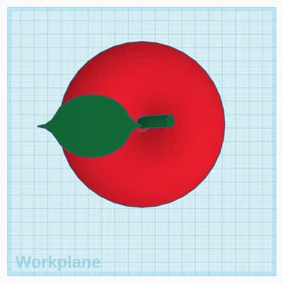 Mô hình táo 3D từ Tinkercad