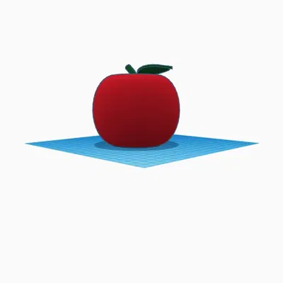 Mô hình táo 3D từ Tinkercad
