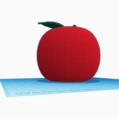 Mô hình táo 3D từ Tinkercad