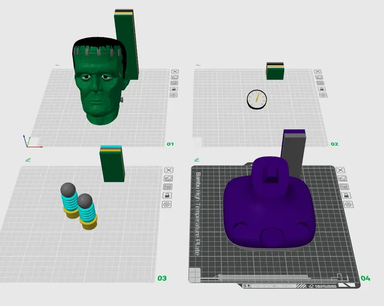 Tượng Frankenstein sơn nhiều màu sắc cho máy in Bambu - Image 2