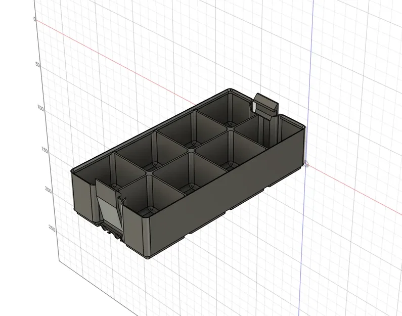 Hộp phân loại Gridfinity 4x2 có khóa và có thể xếp chồng - Image 1