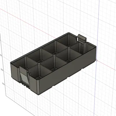 Hộp phân loại Gridfinity 4x2 có khóa và có thể xếp chồng