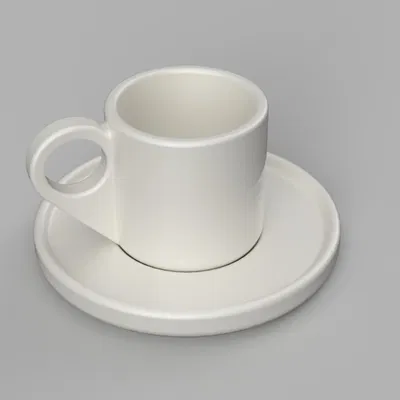 Cốc espresso đơn giản nhưng thanh lịch với đĩa lót