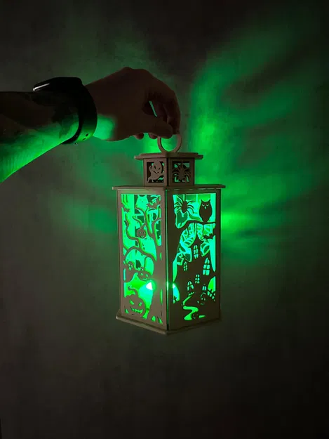 Đèn LED cầm tay Halloween hình bí ngô và nhện - Image 1