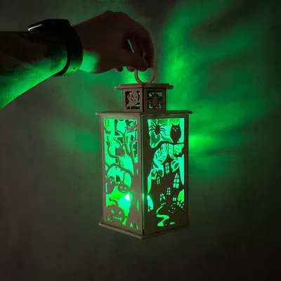 Đèn LED cầm tay Halloween hình bí ngô và nhện