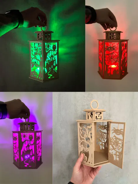 Đèn LED cầm tay Halloween hình bí ngô và nhện - Image 2