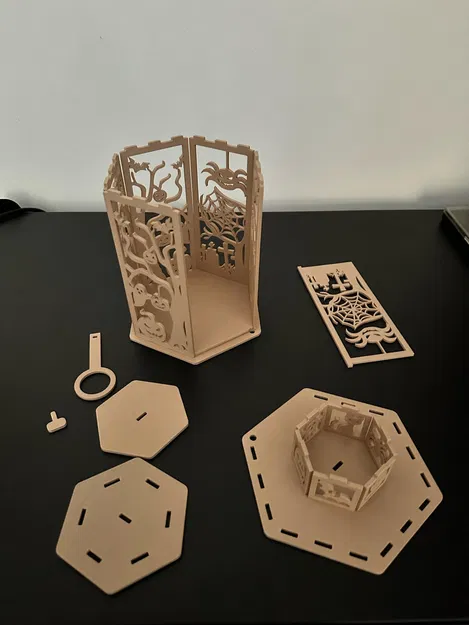 Đèn LED cầm tay Halloween hình bí ngô và nhện - Image 3