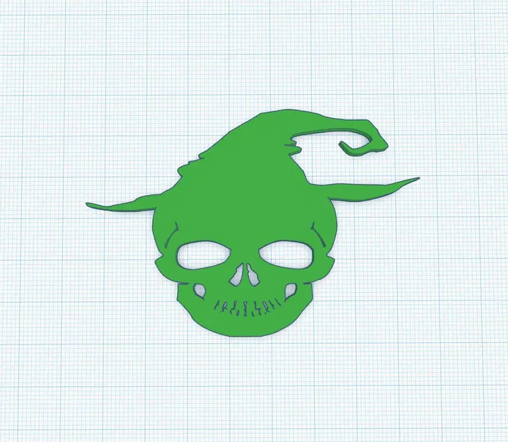 Mô hình đầu lâu Halloween dễ in có mũ - Image 1