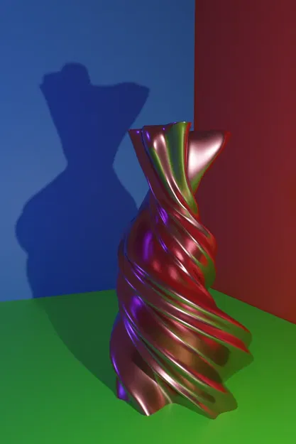 Bình hoa trừu tượng đầu tay làm bằng Blender - Image 1