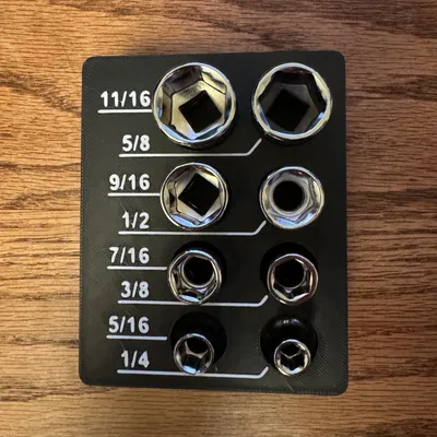 Tổ chức bộ socket 3/8" Drive Imperial theo kiểu Gridfinity