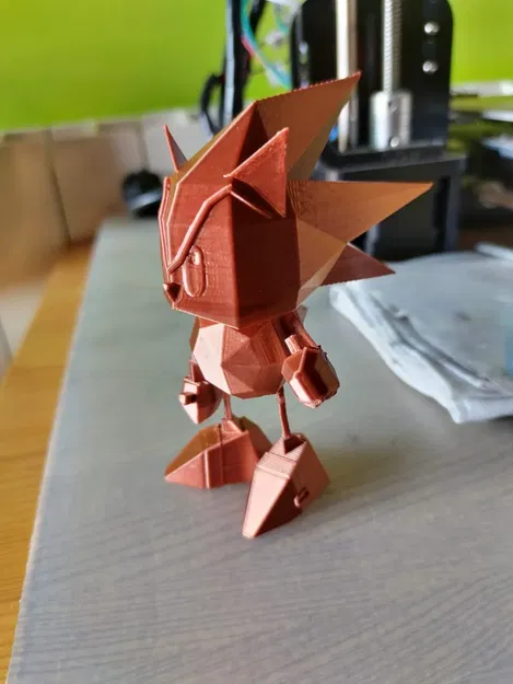 Nhân vật Sonic Poligonal phong cách Low Poly - Image 1