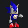 Nhân vật Sonic Poligonal phong cách Low Poly - Thumbnail 3