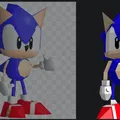 Nhân vật Sonic Poligonal phong cách Low Poly - Thumbnail 4