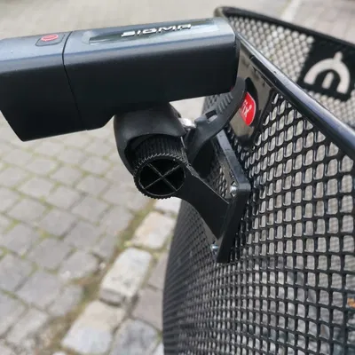 Giá đỡ đèn cho giỏ xe đạp KLICKfix