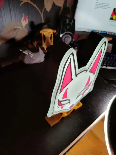 Hộp đèn Kitsune phong cách Nhật Bản có chân đế - Image 2