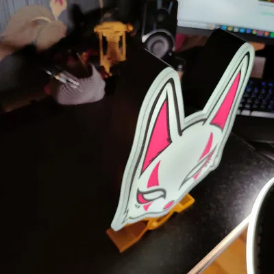 Hộp đèn Kitsune phong cách Nhật Bản có chân đế