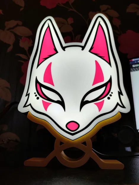 Hộp đèn Kitsune phong cách Nhật Bản có chân đế - Image 3