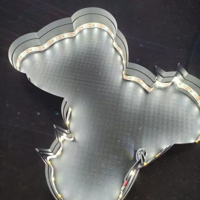 Hộp đèn gấu bông kinh dị đầy màu sắc