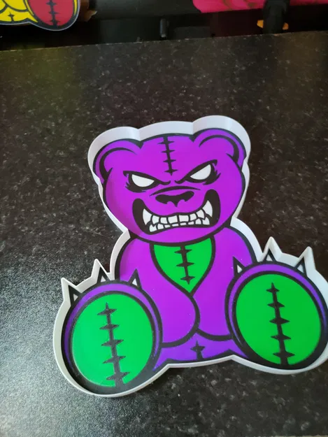 Hộp đèn gấu bông kinh dị đầy màu sắc - Image 8