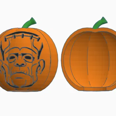 Quái vật bí ngô Franky với mặt Frankenstein có đèn LED