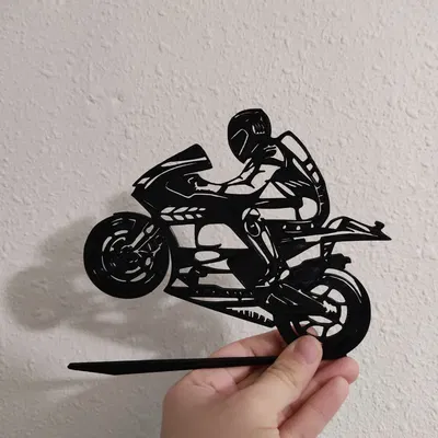 Tranh tường 2D hình bóng xe máy