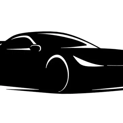 Silhouette của Siêu Xe Thể Thao kích thước 90mm x 240mm x 2mm