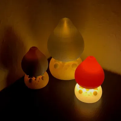 Đèn ngủ hình nấm dễ thương cho không gian sống