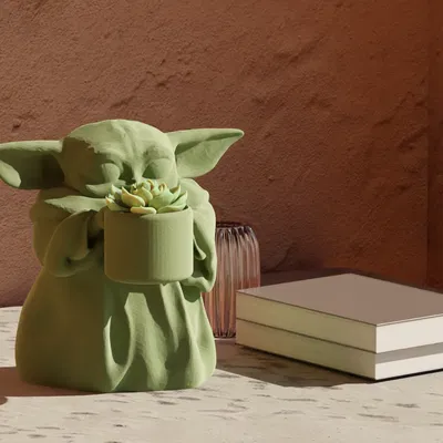 Chậu cây Grogu (Baby Yoda) phong cách Star Wars