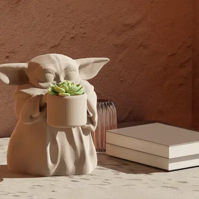 Chậu cây Grogu (Baby Yoda) phong cách Star Wars