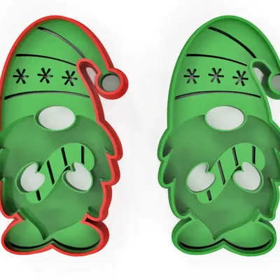 Bộ khuôn bánh quy gnome Giáng sinh 8 chiếc