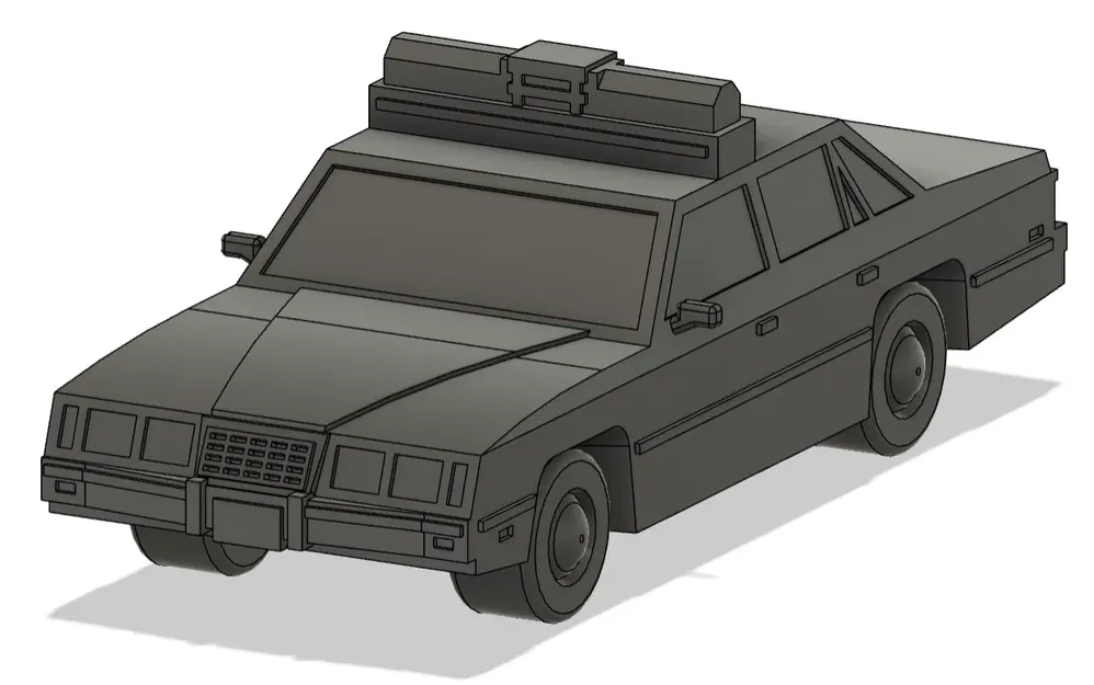 Xe cảnh sát cổ điển mô phỏng nhanh trong Fusion 360 - Image 1