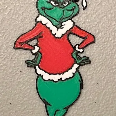 Nam châm Grinch nhiều màu sắc 4 màu