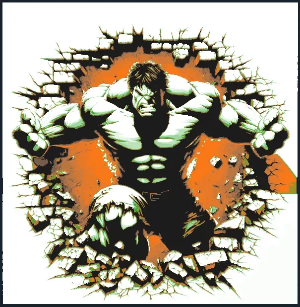 Hulk đập vỡ tường trong tranh filament - Image 2